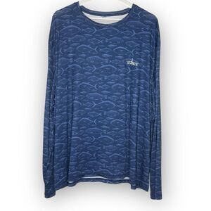 Habit Mariana Inlet Long Sleeve Performance Shirt Underwater Rush Hour Men’s 2XL